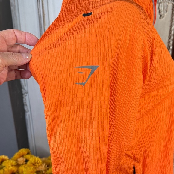 Gymshark Women's High Viz Orange Front Zip Long Sleeve workout Jacket - Picture 8 of 12